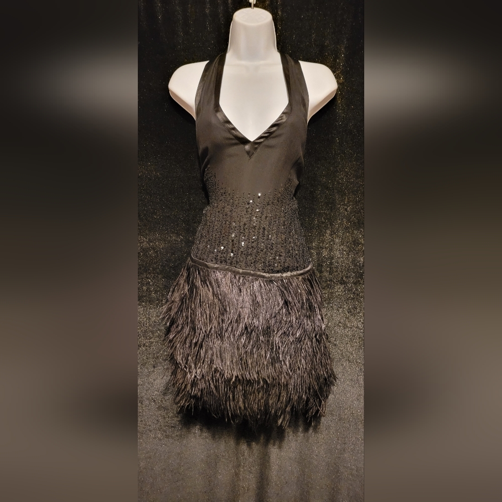 Bebe sequin feather party dress - Picture 3 of 14